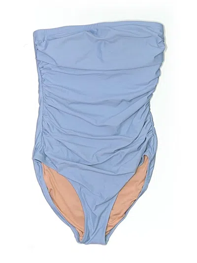 Pre-owned Jcrew One Piece Swimsuit In Blue
