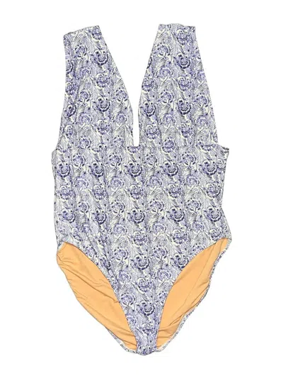 Pre-owned Jcrew One Piece Swimsuit In Blue
