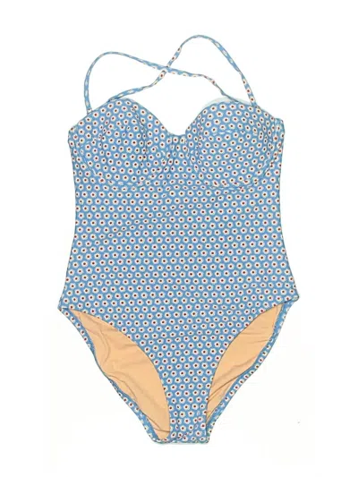 Pre-owned Jcrew One Piece Swimsuit In Blue