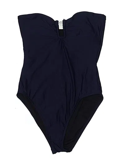 Pre-owned Jcrew One Piece Swimsuit In Blue