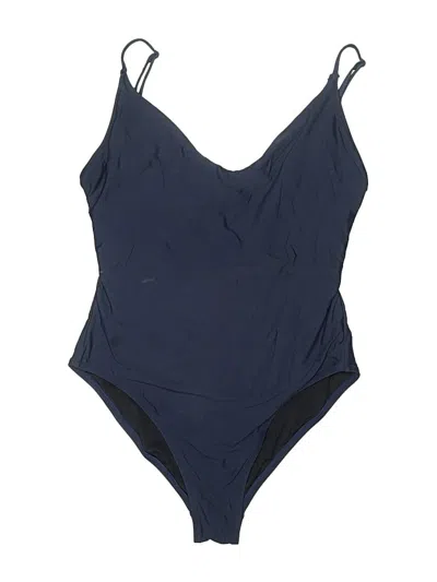 Pre-owned Jcrew One Piece Swimsuit In Blue