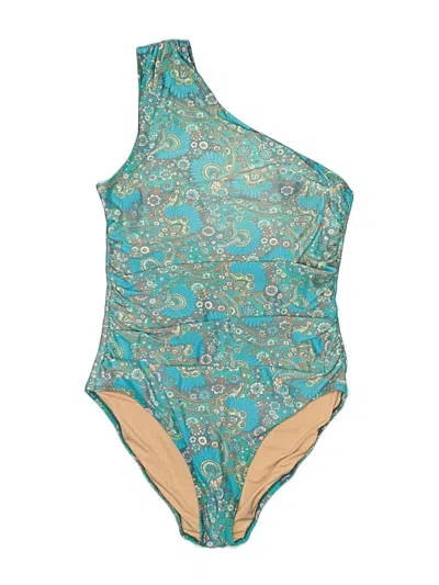 Pre-owned Jcrew One Piece Swimsuit In Blue