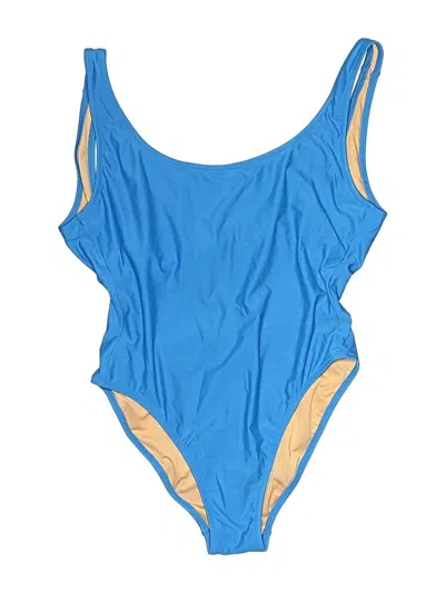 Pre-owned Jcrew One Piece Swimsuit In Blue