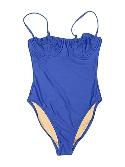 Pre-owned Jcrew One Piece Swimsuit In Blue