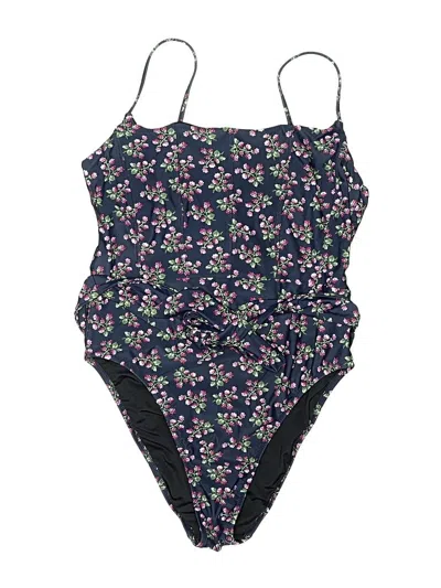 Pre-owned Jcrew One Piece Swimsuit In Blue