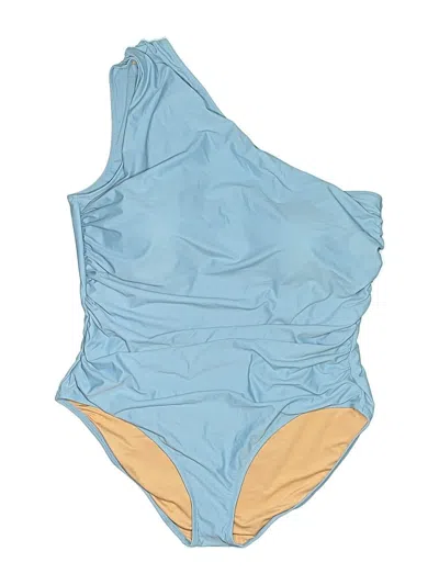 Pre-owned Jcrew One Piece Swimsuit In Blue