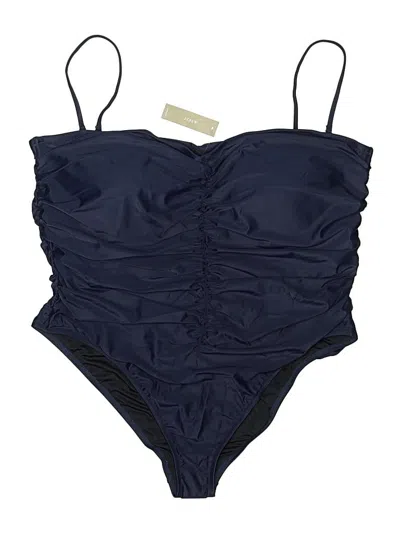 Pre-owned Jcrew One Piece Swimsuit In Blue