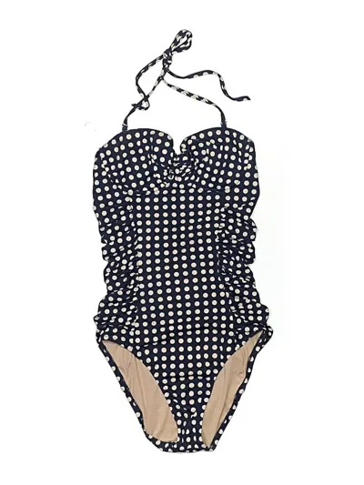 Pre-owned Jcrew One Piece Swimsuit In Blue