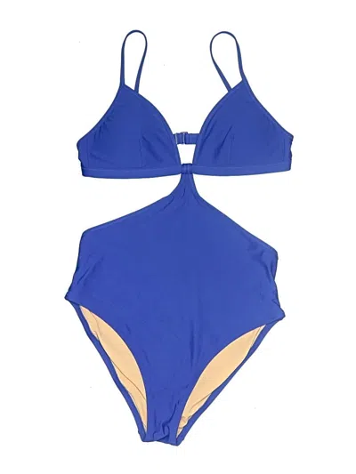 Pre-owned Jcrew One Piece Swimsuit In Blue