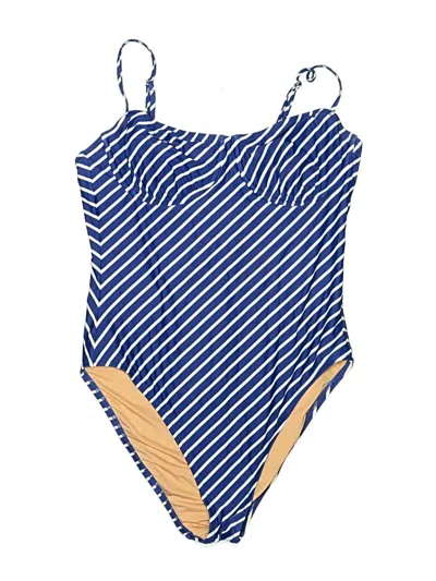 Pre-owned Jcrew One Piece Swimsuit In Blue