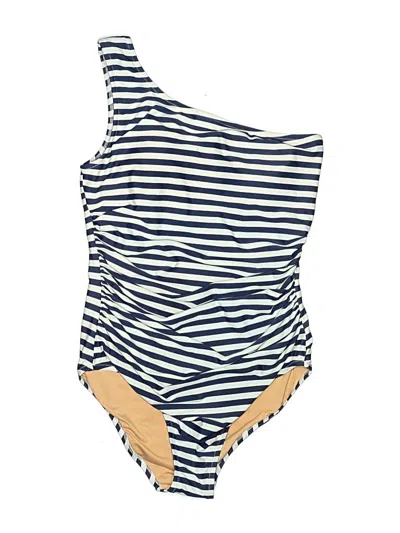 Pre-owned Jcrew One Piece Swimsuit In Blue