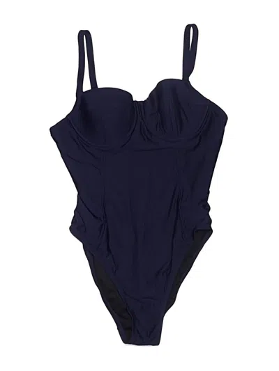 Pre-owned Jcrew One Piece Swimsuit In Blue