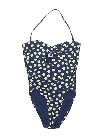 Pre-owned Jcrew One Piece Swimsuit In Blue