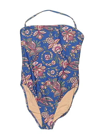 Pre-owned Jcrew One Piece Swimsuit In Blue
