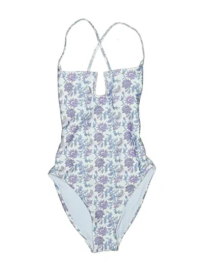 Pre-owned Jcrew One Piece Swimsuit In Blue