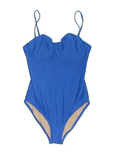 Pre-owned Jcrew One Piece Swimsuit In Blue