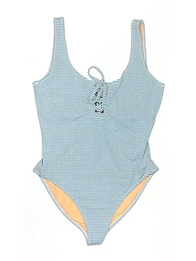 Pre-owned Jcrew One Piece Swimsuit In Blue