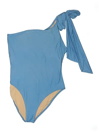 Pre-owned Jcrew One Piece Swimsuit In Blue