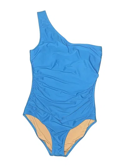 Pre-owned Jcrew One Piece Swimsuit In Blue