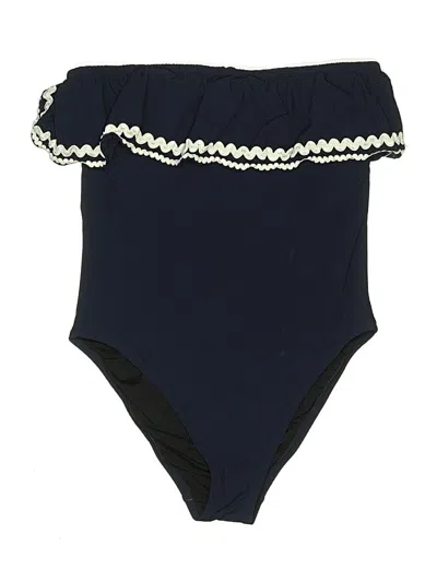 Pre-owned Jcrew One Piece Swimsuit In Blue
