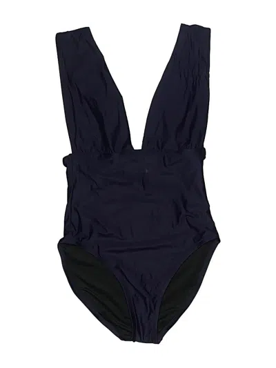 Pre-owned Jcrew One Piece Swimsuit In Blue