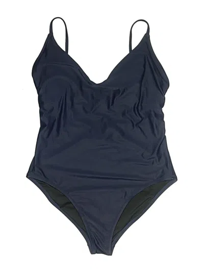 Pre-owned Jcrew One Piece Swimsuit In Blue