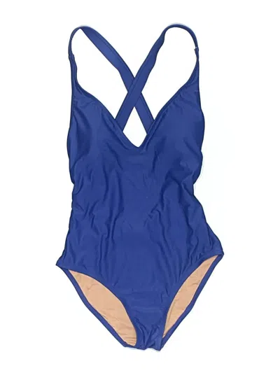 Pre-owned Jcrew One Piece Swimsuit In Blue