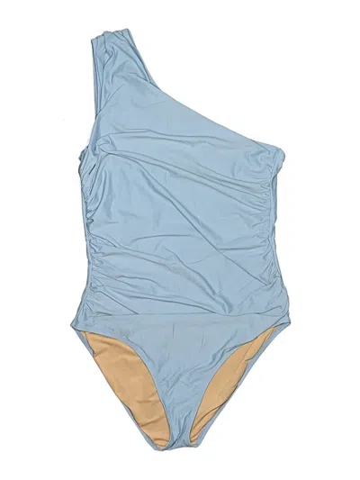 Pre-owned Jcrew One Piece Swimsuit In Blue