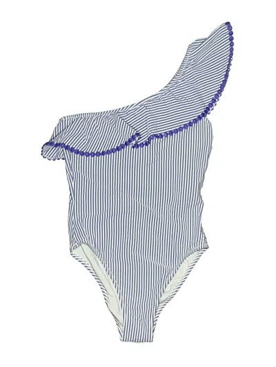 Pre-owned Jcrew One Piece Swimsuit In Blue