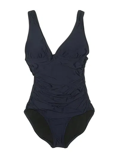 Pre-owned Jcrew One Piece Swimsuit In Blue