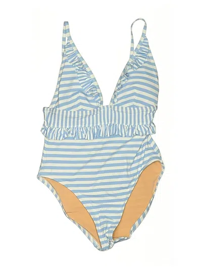 Pre-owned Jcrew One Piece Swimsuit In Blue