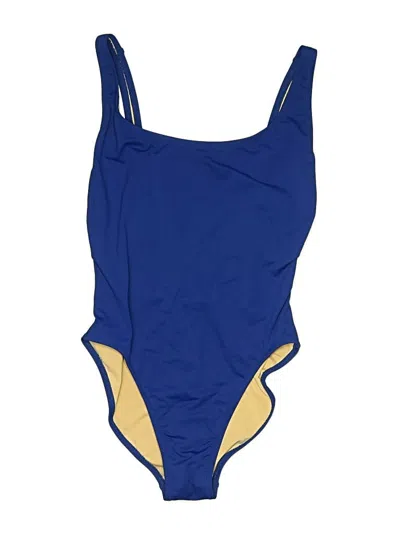 Pre-owned Jcrew One Piece Swimsuit In Blue