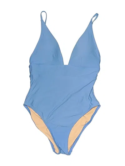 Pre-owned Jcrew One Piece Swimsuit In Blue