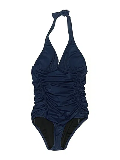 Pre-owned Jcrew One Piece Swimsuit In Blue