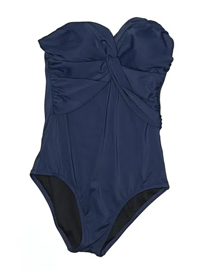 Pre-owned Jcrew One Piece Swimsuit In Blue