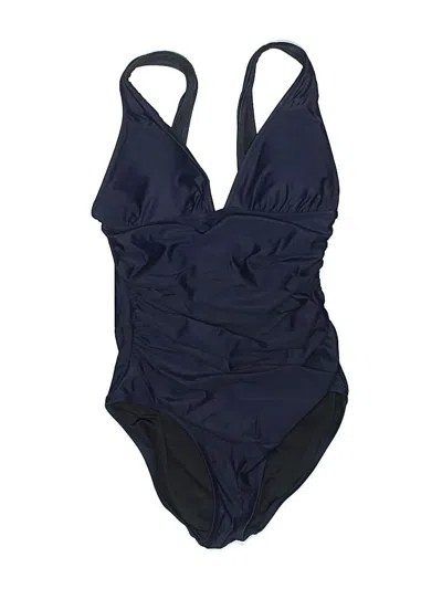 Pre-owned Jcrew One Piece Swimsuit In Blue