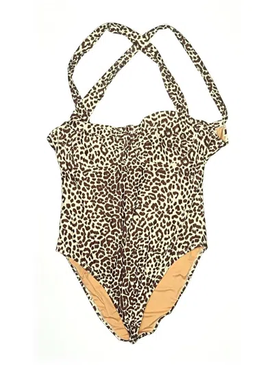Pre-owned Jcrew One Piece Swimsuit In Brown