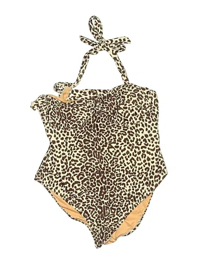Pre-owned Jcrew One Piece Swimsuit In Brown