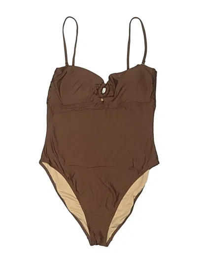 Pre-owned Jcrew One Piece Swimsuit In Brown
