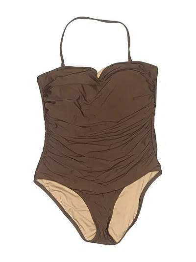 Pre-owned Jcrew One Piece Swimsuit In Brown