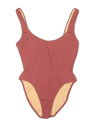 Pre-owned Jcrew One Piece Swimsuit In Burgundy