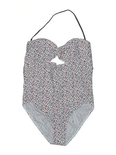 Pre-owned Jcrew One Piece Swimsuit In Gray