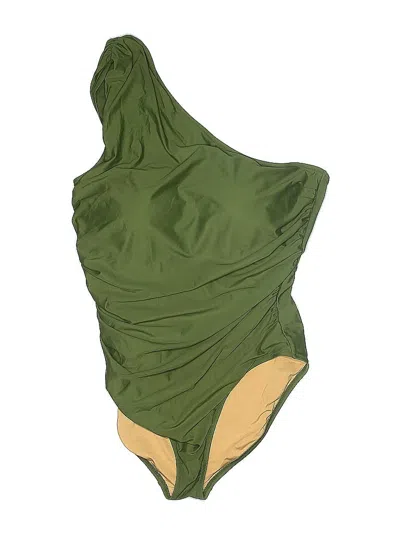 Pre-owned Jcrew One Piece Swimsuit In Green