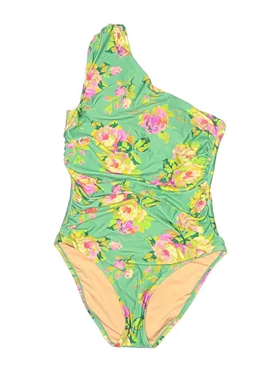 Pre-owned Jcrew One Piece Swimsuit In Green