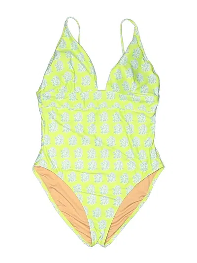 Pre-owned Jcrew One Piece Swimsuit In Green