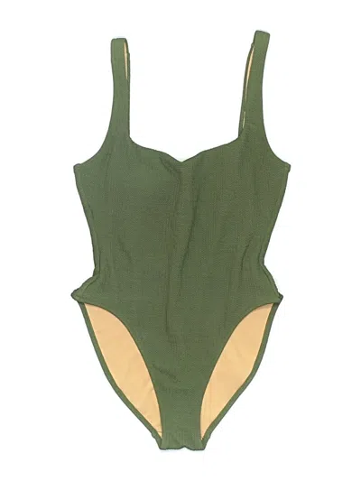 Pre-owned Jcrew One Piece Swimsuit In Green