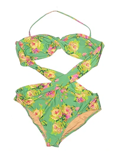 Pre-owned Jcrew One Piece Swimsuit In Green