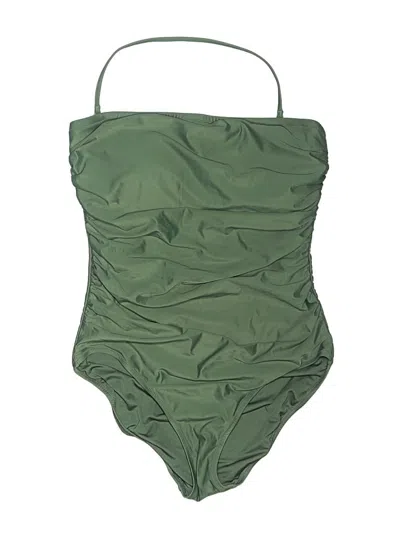 Pre-owned Jcrew One Piece Swimsuit In Green