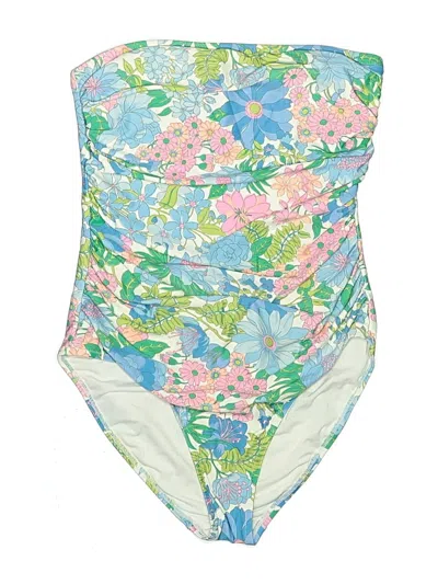 Pre-owned Jcrew One Piece Swimsuit In Green