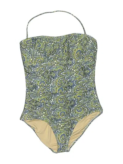 Pre-owned Jcrew One Piece Swimsuit In Green